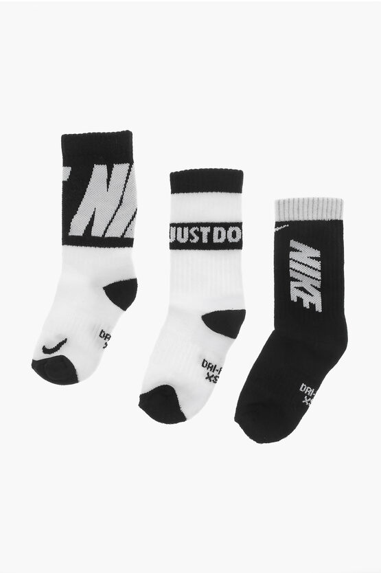 AIR JORDAN Set of 3 Dri-Fit Socks with Contrasting Logo