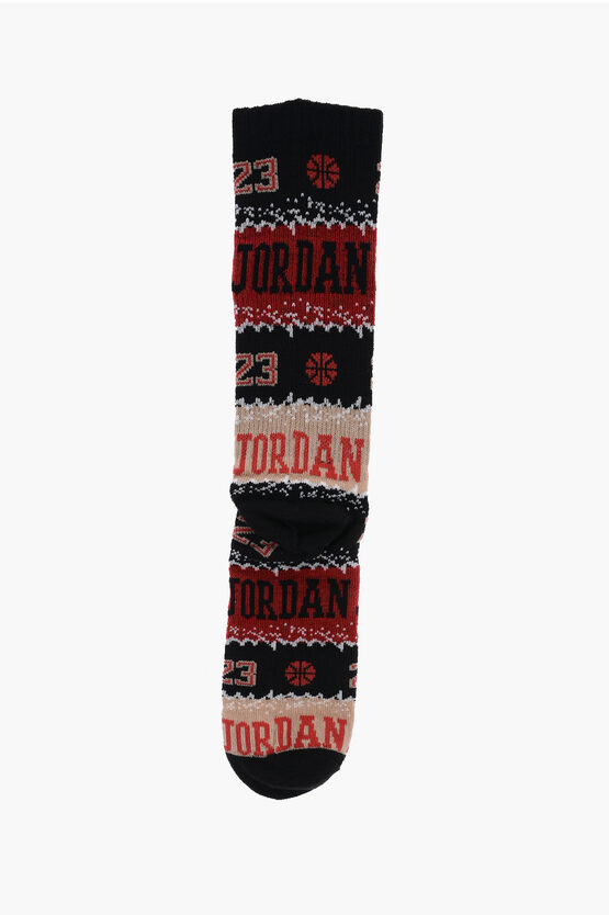 AIR JORDAN Set Of 3 Pairs Of Long Embroidered Socks