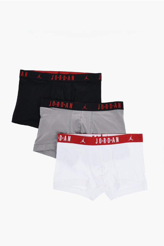 Nike Air Jordan Set Of 3 Pairs Of Stretch Cotton Boxer With Logoe