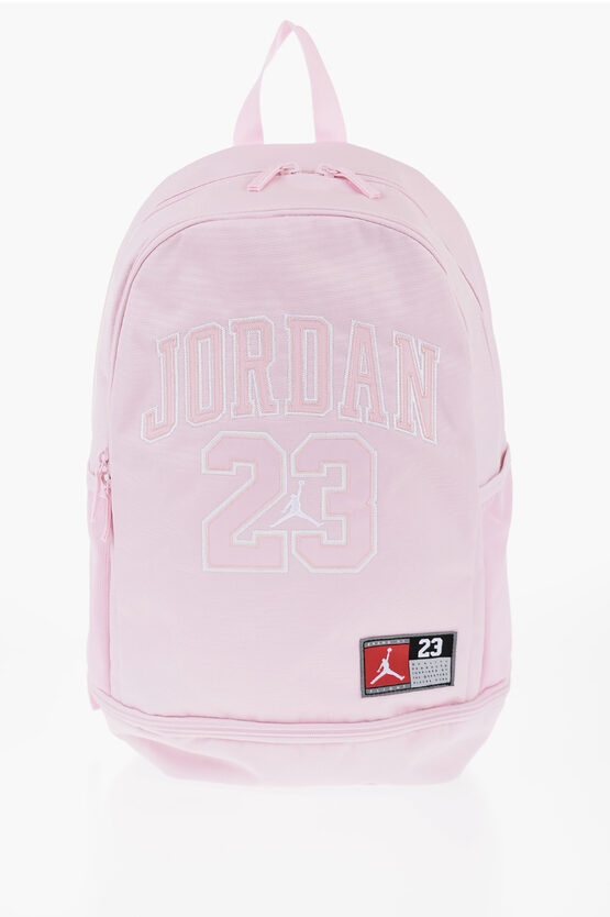 Shop Nike Air Jordan Solid Color Backpack With Embroidered Logo