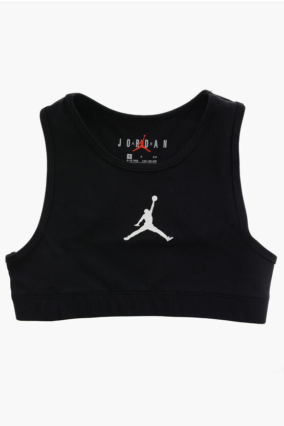 Nike Air Jordan Solid Color Crop Top In Black