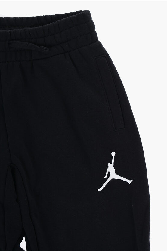AIR JORDAN Solid Color Joggers with Contrasting Logo