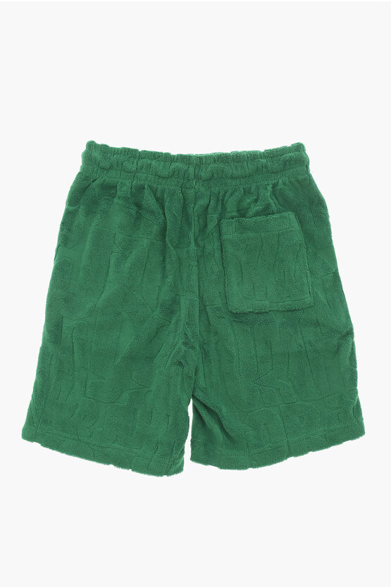 AIR JORDAN Solid Color Terry Cotton Shorts with 3 Pockets
