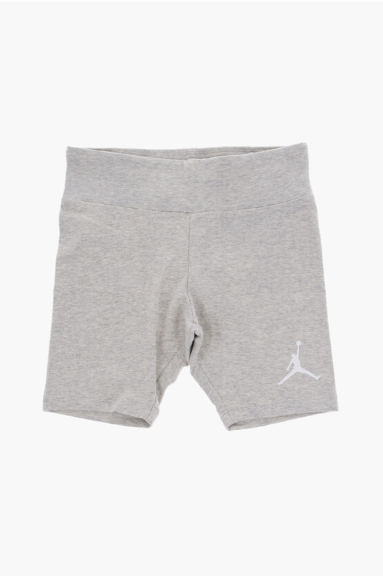Nike Air Jordan Stretch Cotton Biker Shorts In Gray