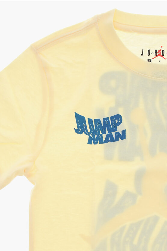 AIR JORDAN T-Shirt Girocollo WAVY MOTION JUMPMAN Stampata