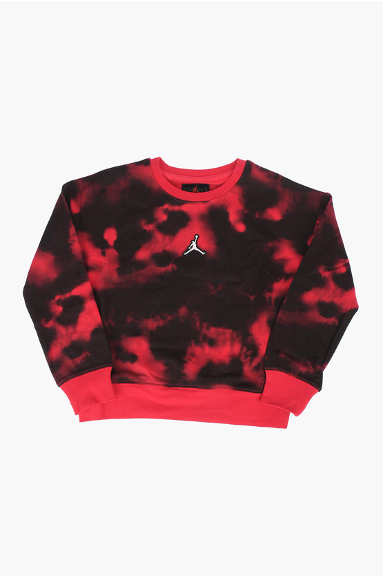Nike Air Jordan Tie-dye Effect Crew-neck Sweatshirt In Pink