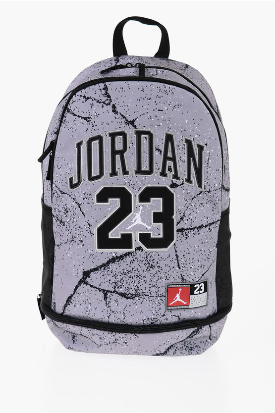 Shop Nike Air Jordan Two-tone Backpack With Embroidered Logo