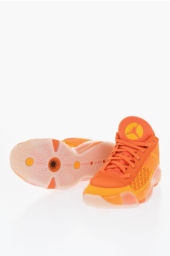 Nike Air Jordan Two-tone Fabric And Rubber Xxxviii Low-top Sneake
