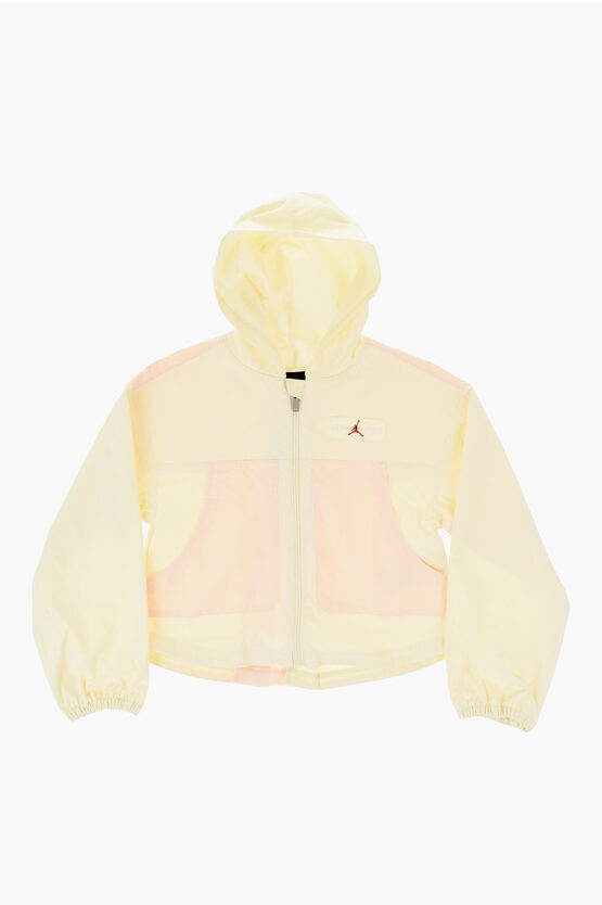 Nike Air Jordan Two-tone Lightweight Jacket With Hood