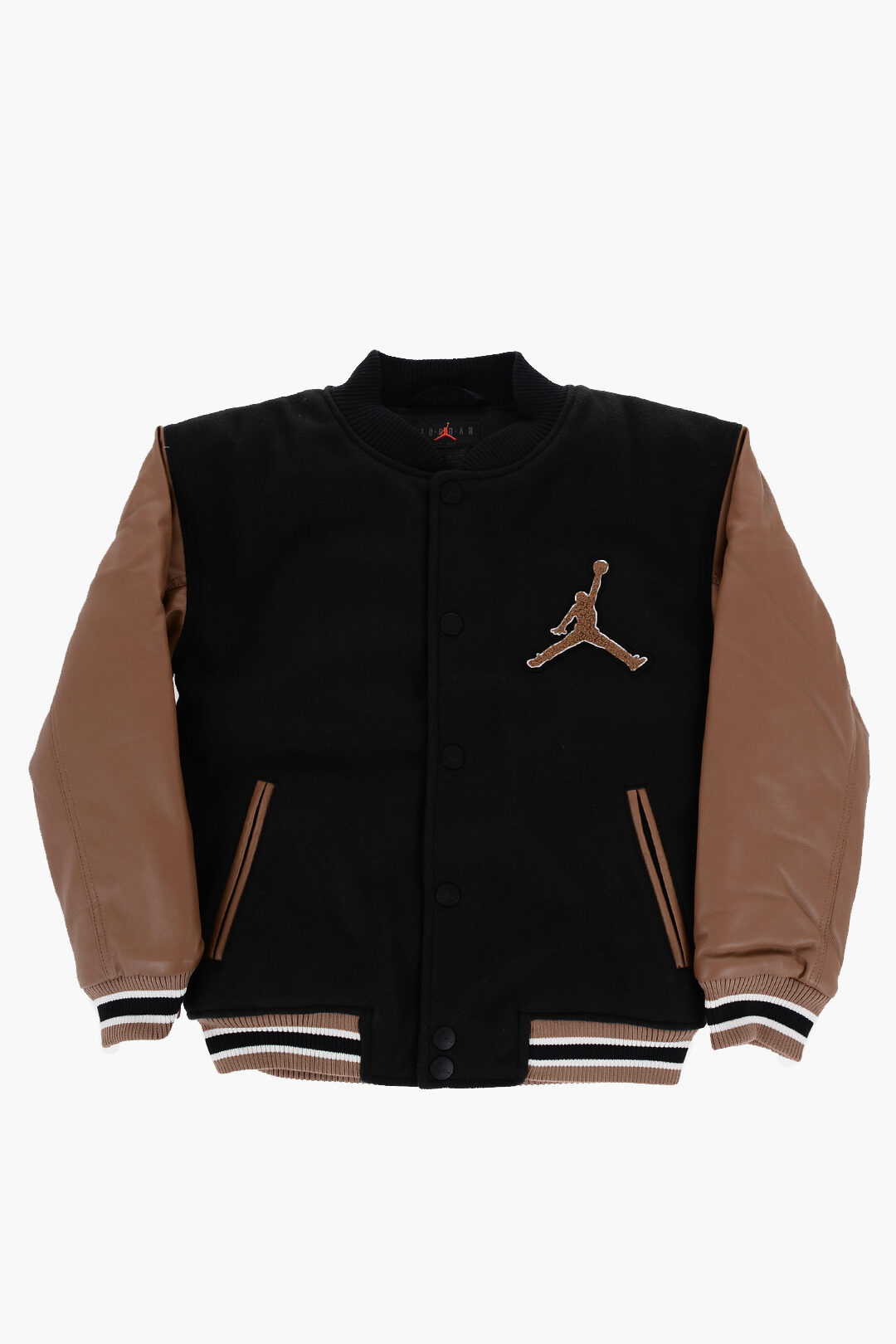 Air Jordan Beige good Bomber Zipper Varsity Jacket Size XXL