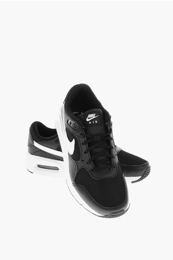 Nike Air Leather And Fabric Air Max Sc Sneakers In Black