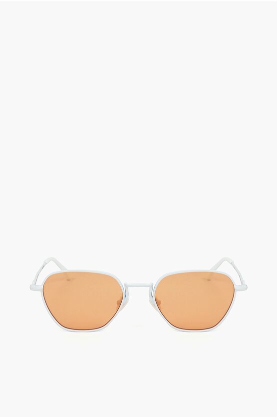 Linda Farrow Alessandra Rich Metal-framed Sunglasses With Orange Lenses