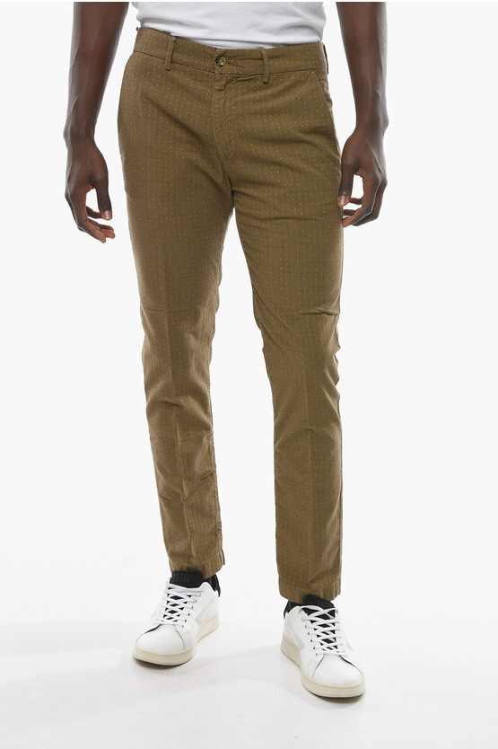 Cruna All Over Embroidered Tapered Fit Marais Pants In Green