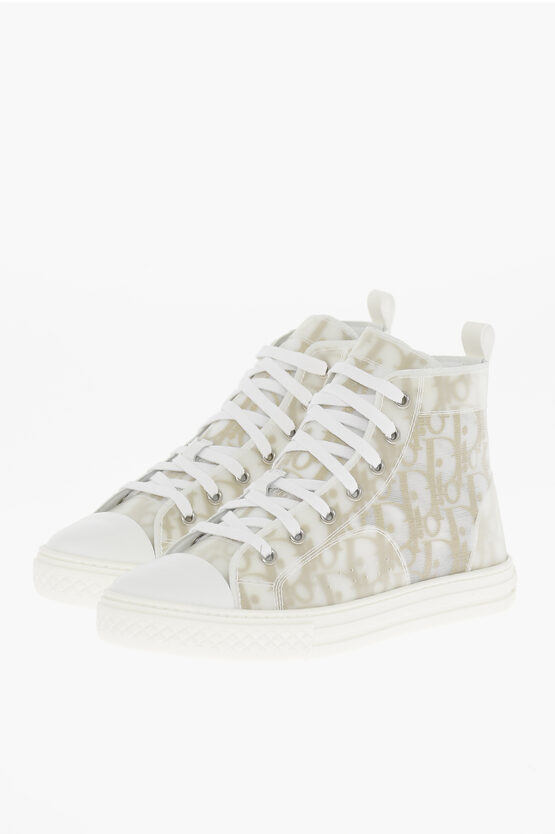 Shop Dior All-over High-top Sneakers