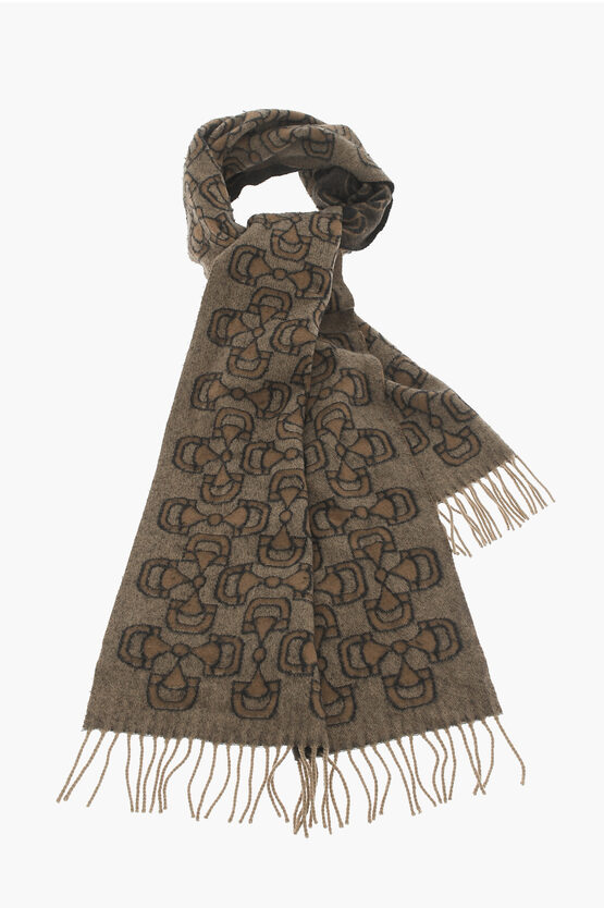 Shop Gucci All-over Logo Cashmere Scarf