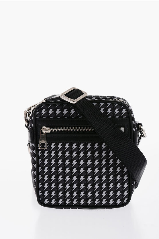 Shop Neil Barrett All-over Logo Crossbody Bag