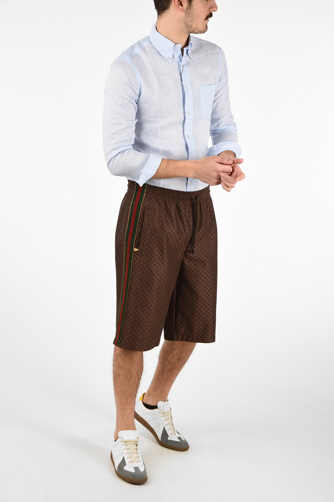 Gucci All Over Logo drawstring waist shorts men Glamood Outlet