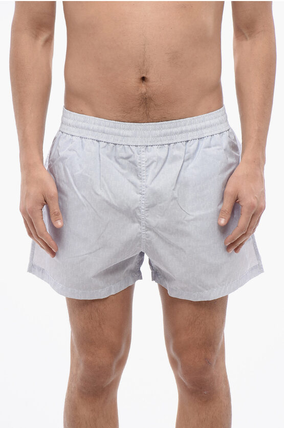 Off-white All Over Logo Printed Swimshorts