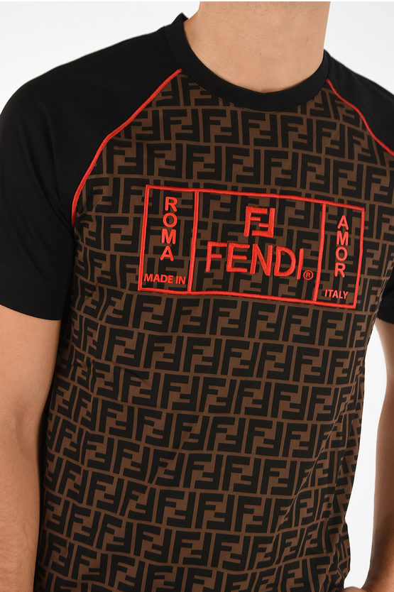 Fendi all over logo ROMA/AMOR t-shirt men - Glamood Outlet