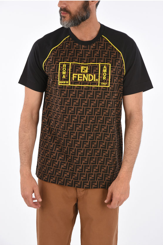 Fendi all over logo ROMA AMOR t-shirt men - Glamood Outlet