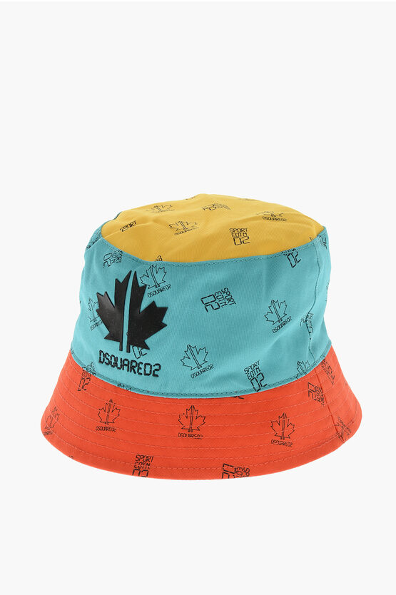 Dsquared2 All-over Monogram Color Block Bucket Hat