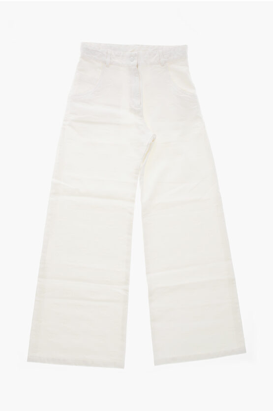 Dior All-over Monogram Cotton Gabardine Pants In White