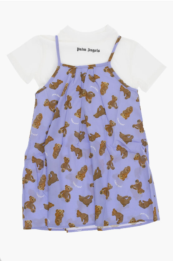 Palm Angels All-over Printed Bears Dress In Pattern