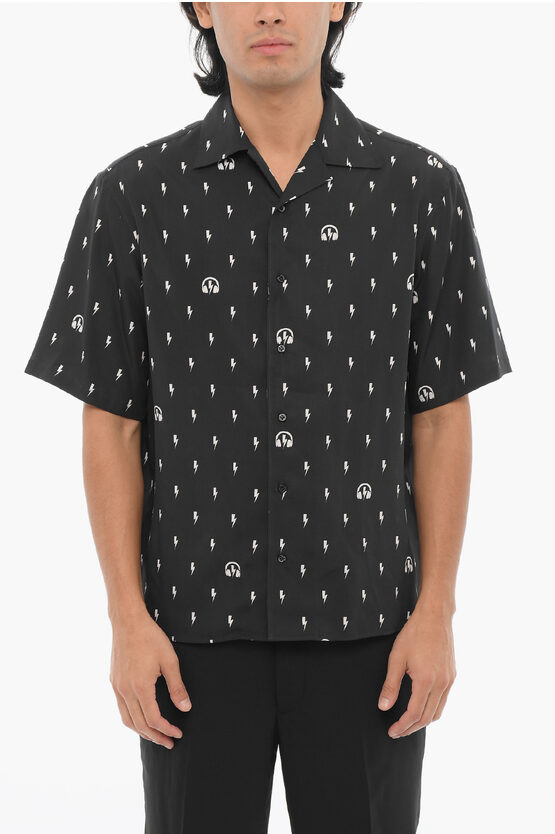 Neil Barrett All-over Printed Bowling Shirt