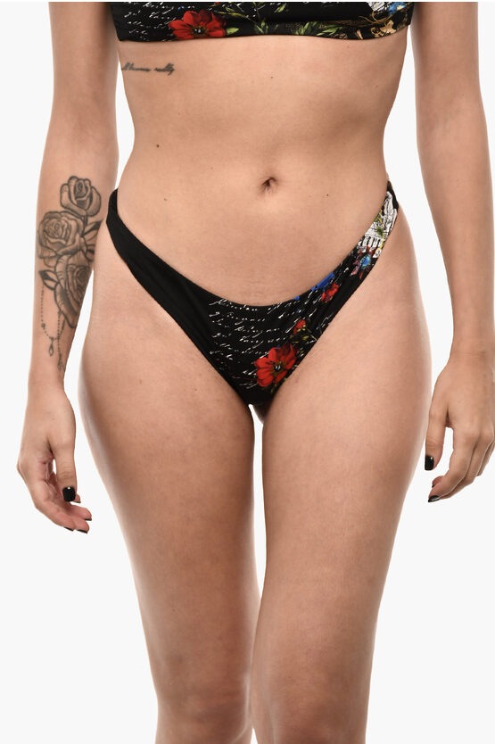 DSQUARED2 ALL-OVER PRINTED BRASILIAN BIKINI BOTTOM