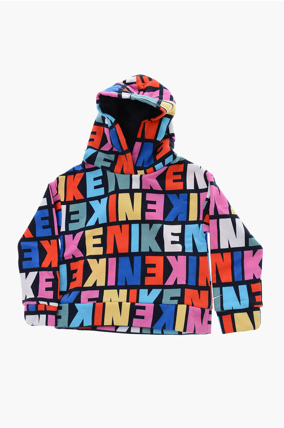 Nike All-over Printed Logo Snack Pack Hoodie In Multi