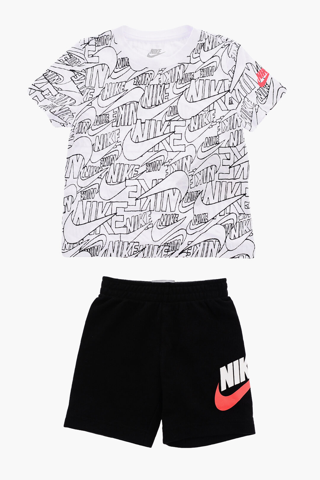 Nike KIDS All Over Printed Logo T-shirt and Shorts Set boys - Glamood Outlet