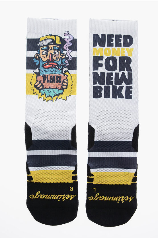 Scrimmage All-over Printed Need Money Long Socks In Multi