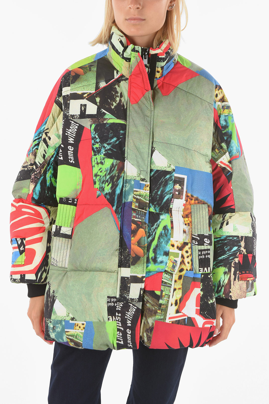 veld Implicaties lancering Diesel All Over Printed Puffer W-EMMICK Maxi Jacket women - Glamood Outlet