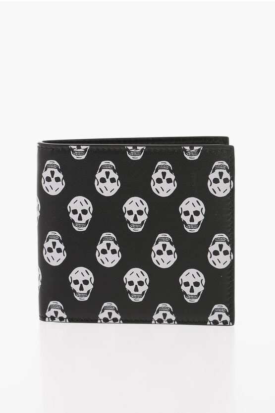 Alexander Mcqueen All-over Printed Skull Leather Wallet