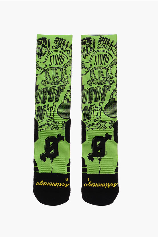 Scrimmage All Over Printed Stomp Socks In Green