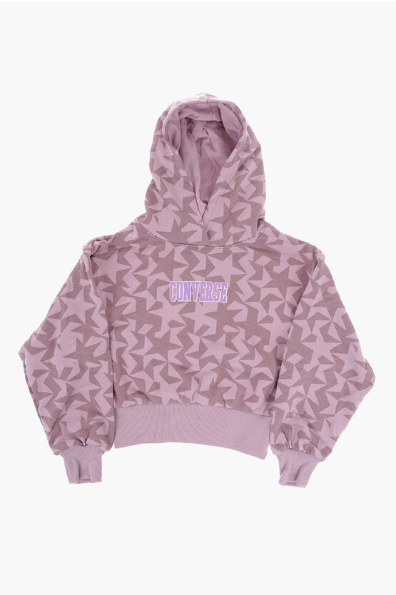 Converse All-over Stars Printed Hoodie In Multi