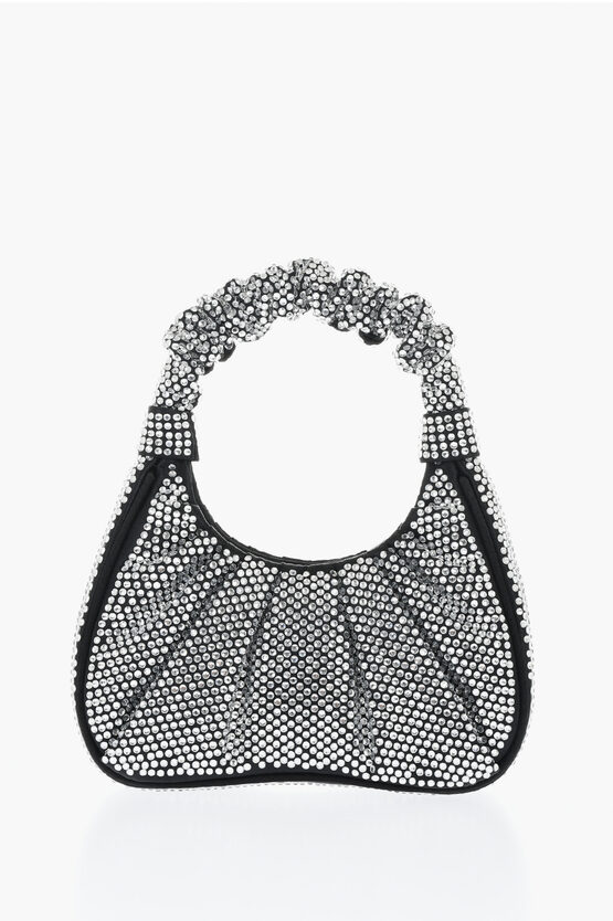 Jw Pei All-over Strass Satin Gabbi Mini Hobo Bag