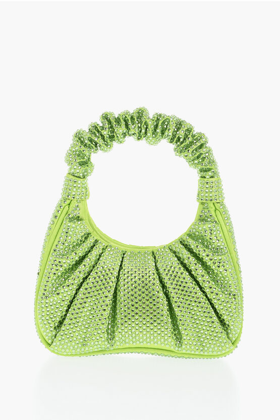 Jw Pei All-over Strass Satin Gabbi Mini Hobo Bag