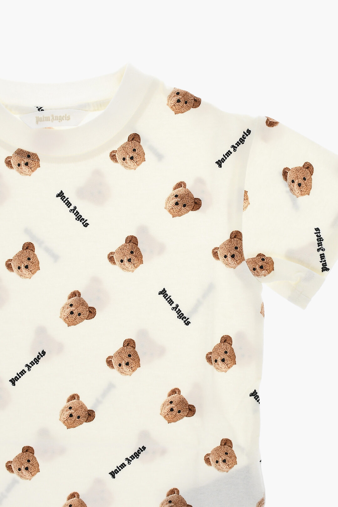 All-Over Teddy Bear Printed Crew-neck T-Shirt