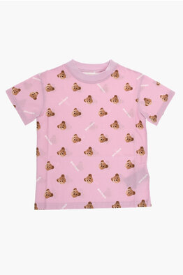 All-Over Teddy Bear Printed Crew-Neck T-Shirt Size 4 Y