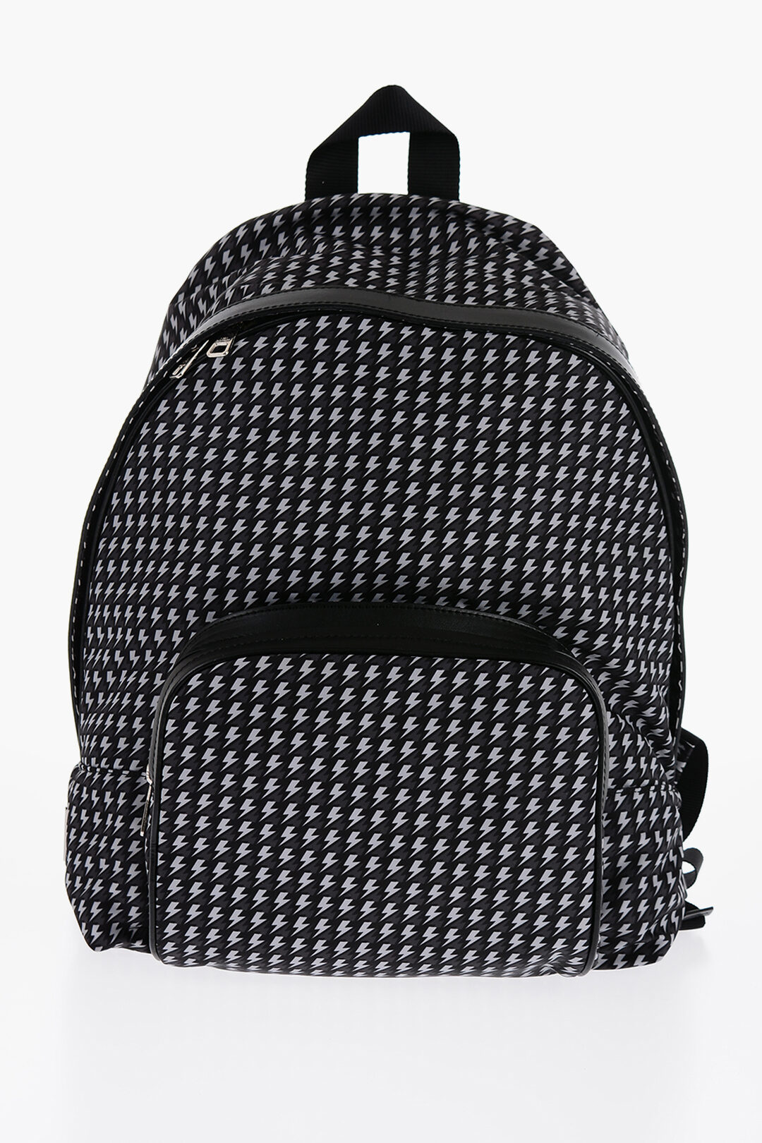 All-Over Thunderbolt Printed Fabric Backpack