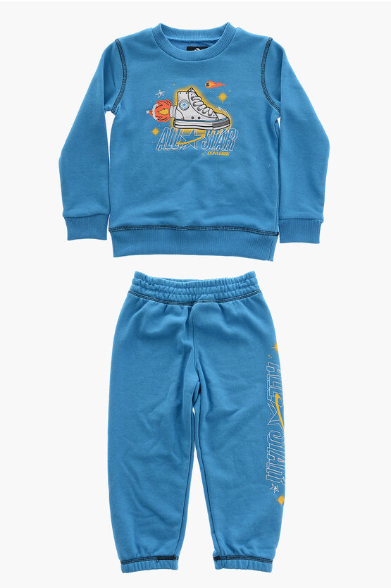 ALL STAR Bedrucktes Joggers- und Sweatshirt-Set mit Rundhalsausschnitt