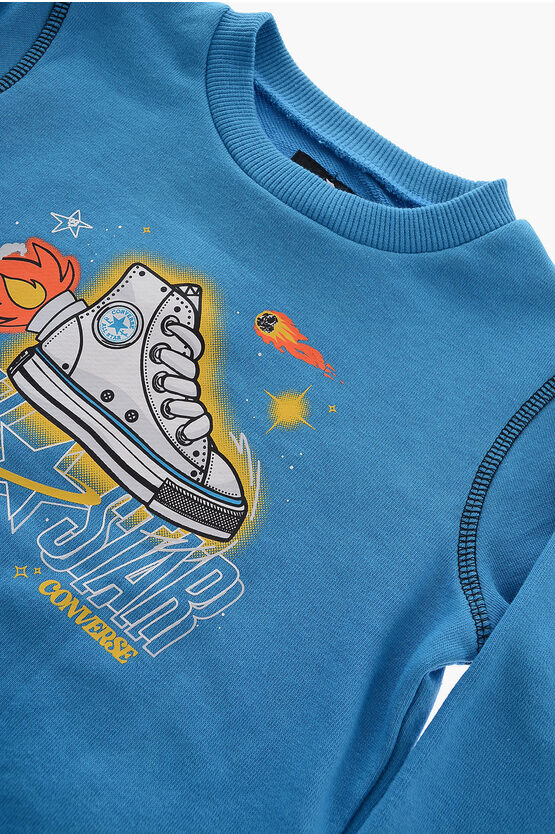 ALL STAR Bedrucktes Joggers- und Sweatshirt-Set mit Rundhalsausschnitt