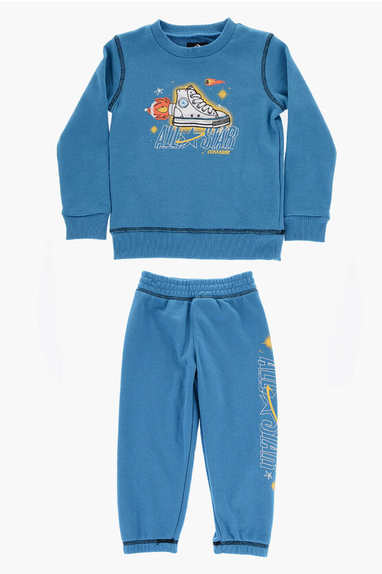 ALL STAR Bedrucktes Joggers- und Sweatshirt-Set mit Rundhalsausschnitt