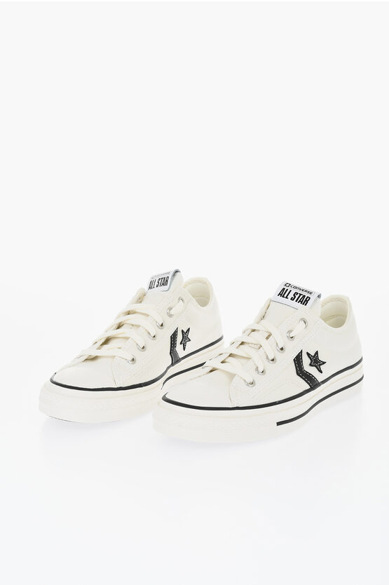 Converse All Star Canvas Star Player 76 Low Top Sneakers With Contras