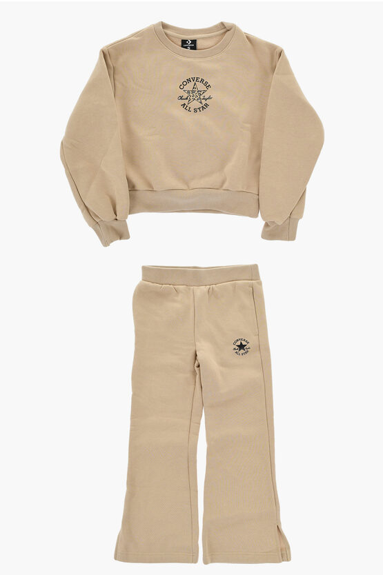 Converse All Star Chcuk Taylor Brushed Cotton Joggers And Sweatshirt