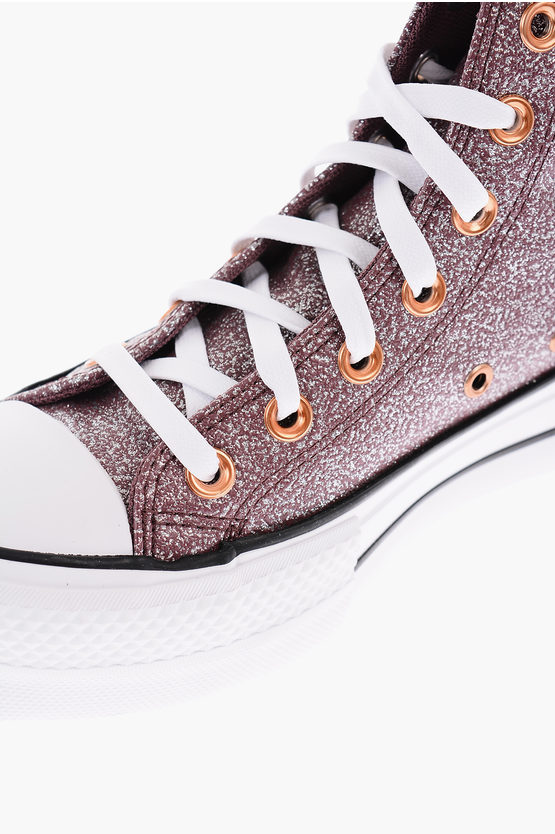 Womens gold shops glitter converse