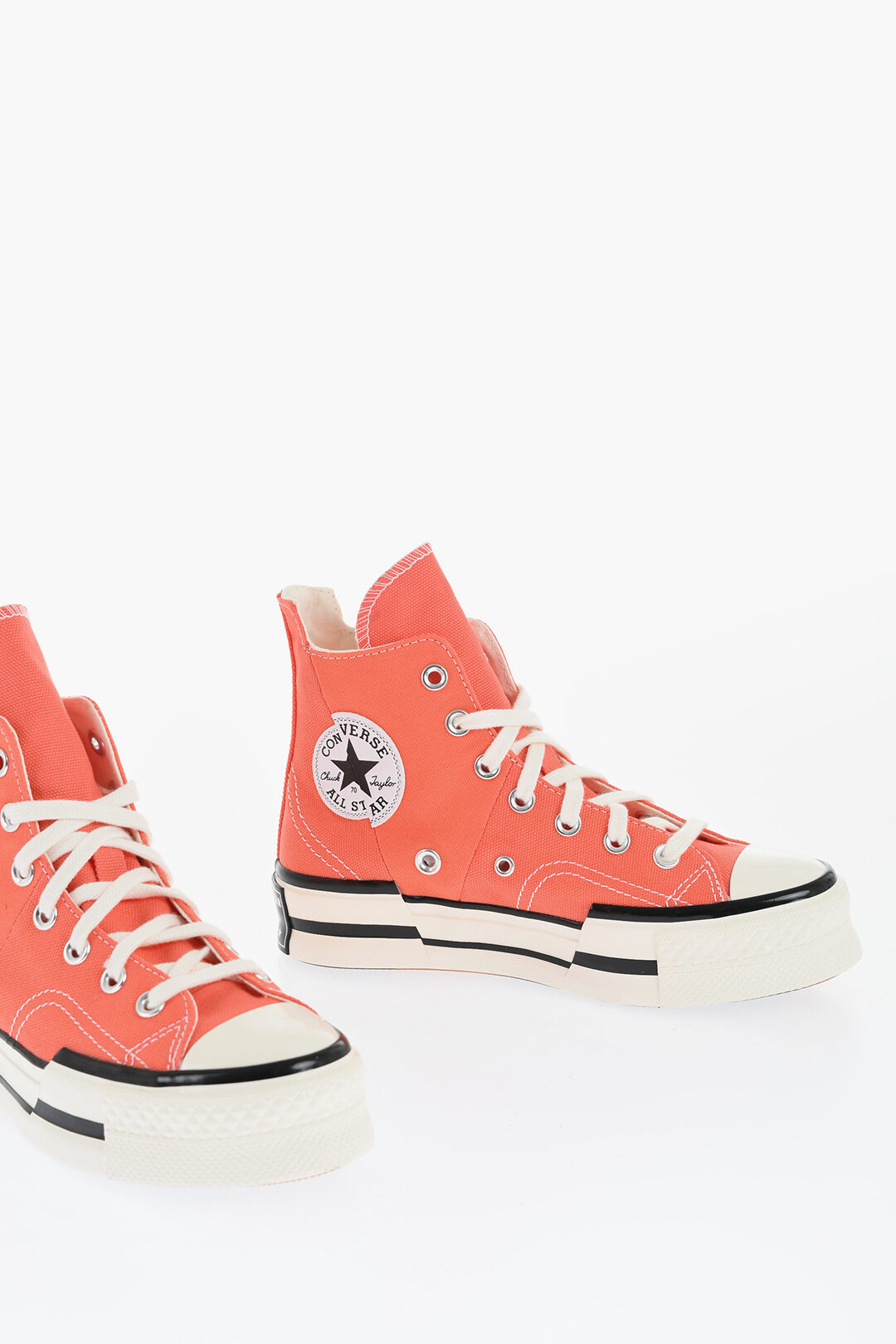 ALL STAR CHUCK TAYLOR 70 Canvas CHUCK 70 PLUS High Top Sneakers with  Asymmetrical Design and Platform