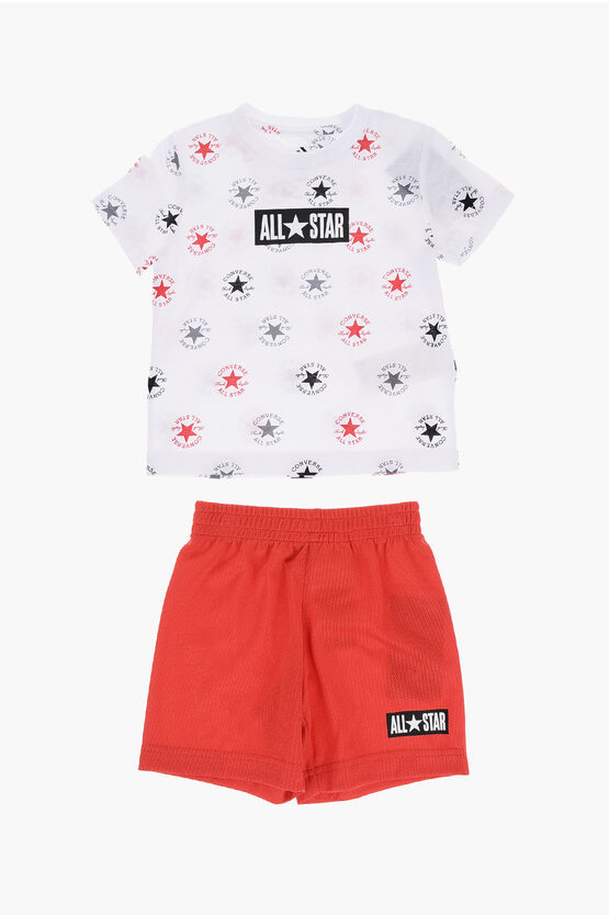 ALL STAR CHUCK TAYLOR All-Over Printed Logo T-shirt and Shorts Set