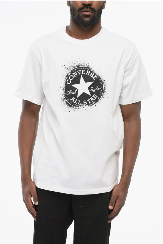 Shop Converse All Star Chuck Taylor Cotton Crew-neck T-shirt With Contrast